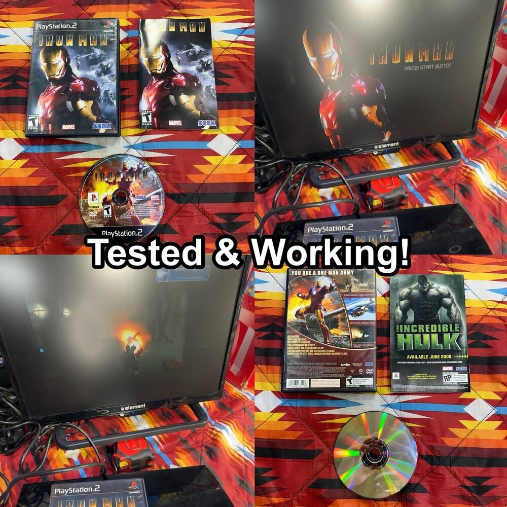 Iron Man (Sony PS2, 2008) Complete CIB Tested & Working PlayStation 2